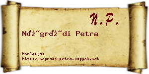Nógrádi Petra névjegykártya